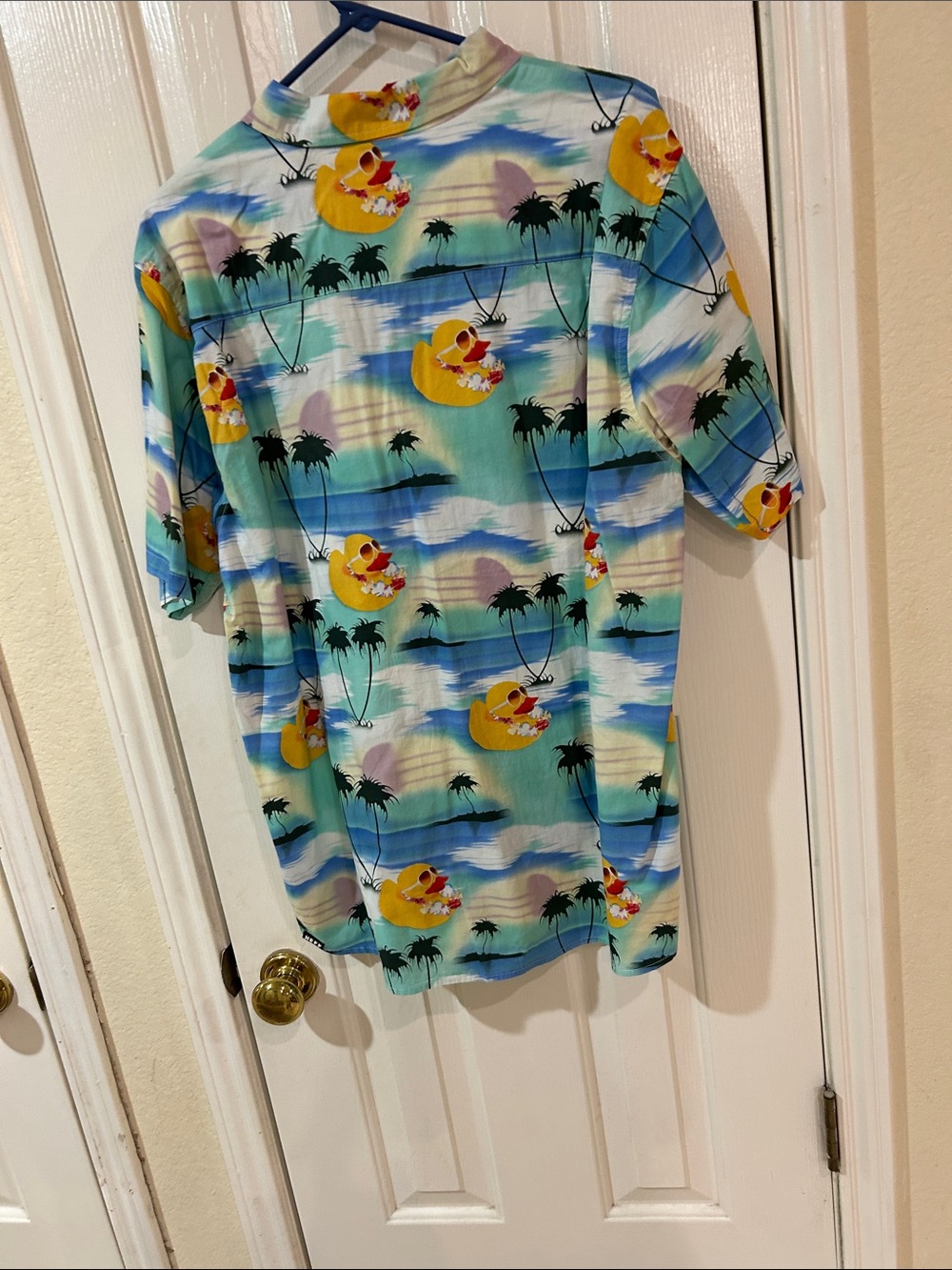 Neff Aqua Tropical Palm Button-Up Shirt - Picture 3 of 3